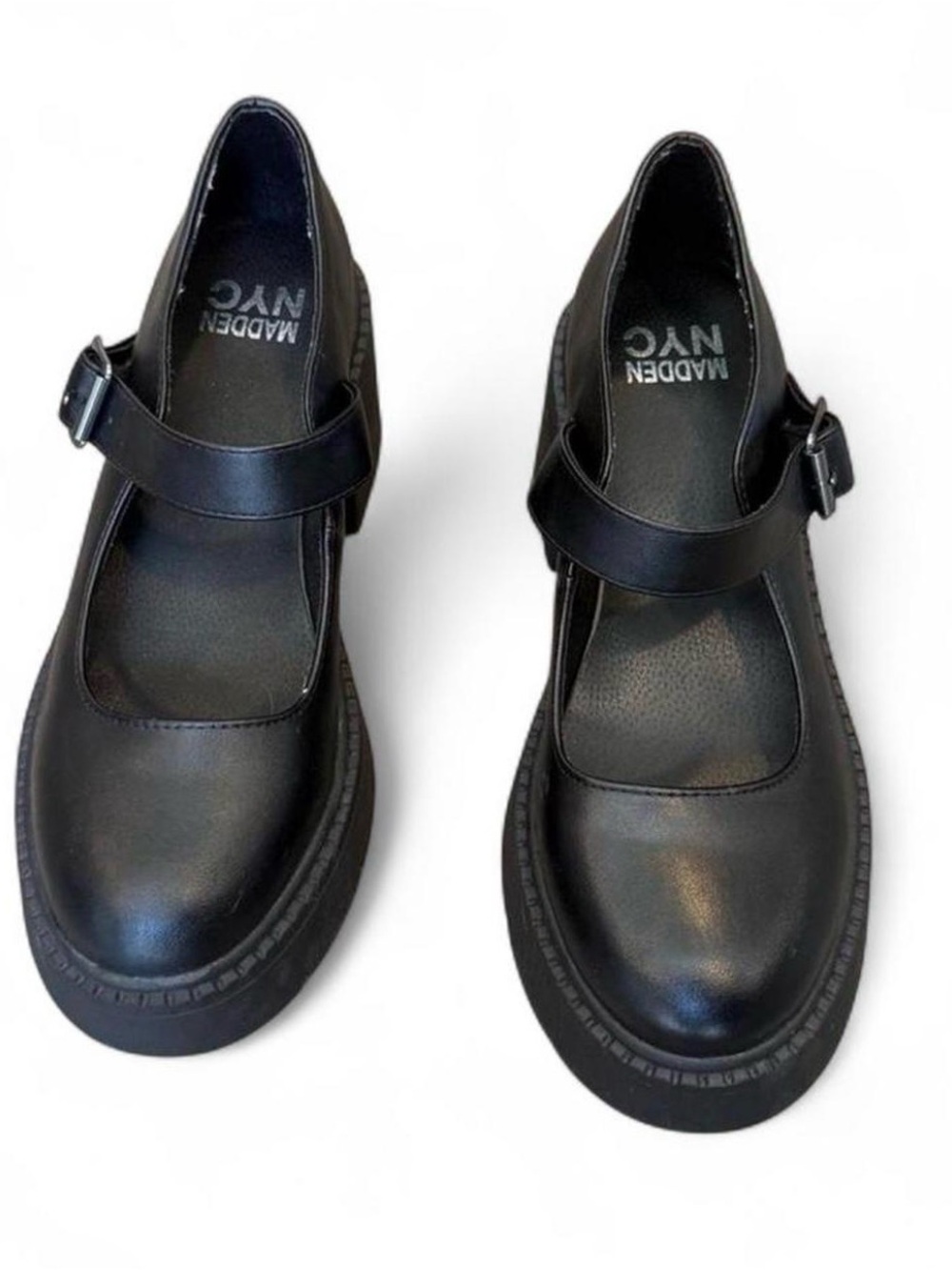 Madden NYC Black Mary Jane Platform Shoes